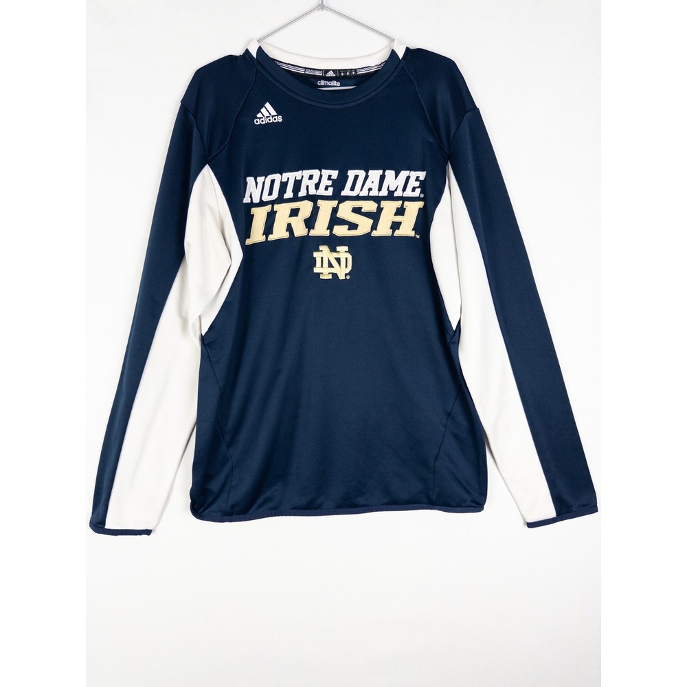 Adidas Notre Dame Irish Pullover Mens S NCAA Color Block Climalite Sweatshirt